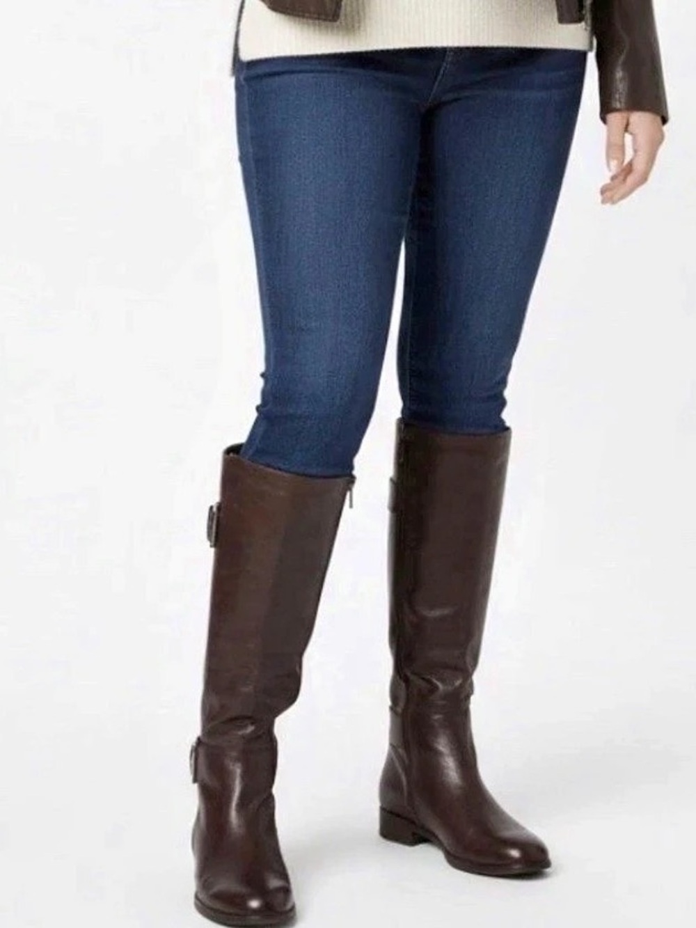 Via Spiga Idelissa Knee-High Leather Boot in Brown Size 9